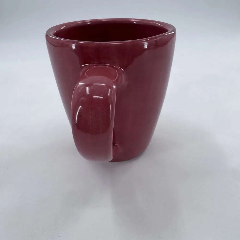 Pottery Barn Discontinued  Sausalito Coffee Mug Merlot Spice Red Fast Shipping